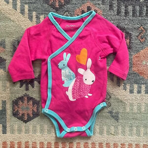 Zutano Infant / Baby Long Sleeve Kimono Body Suit Size 3 Months